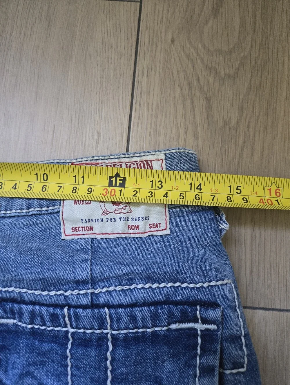 True Religion Big T Sarah Straight Fit Blue High Rise Jeans Size 28 - Picture 7 of 10